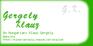 gergely klauz business card